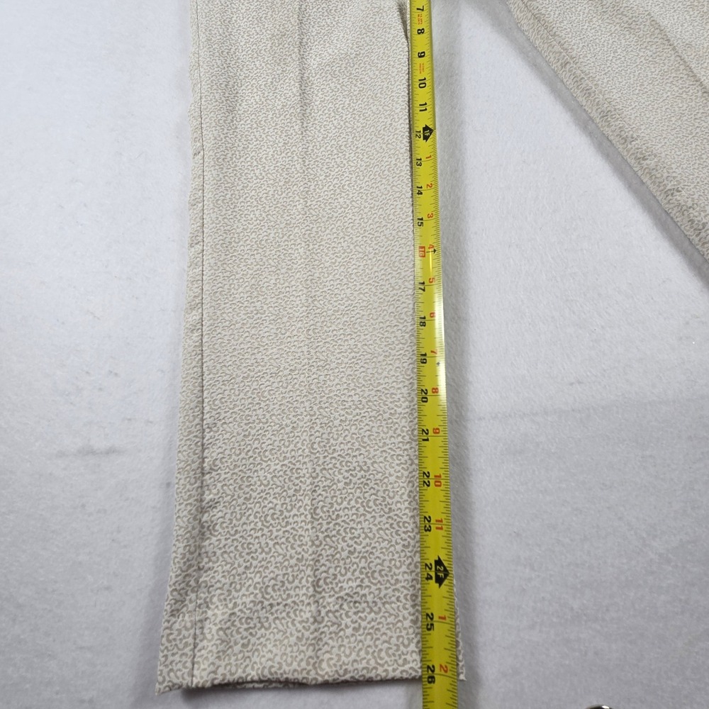 Banana Republic Dress Pants Womens 6 Tan Leopard Jacquard Metallic (B1) - Picture 7 of 8